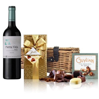 Puerta Vieja Rioja Tinto 75cl Red Wine And Chocolates Hamper